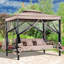 Monterey 3 Seater Swing Chair, Garden Seat, 3-in-1 Convertible Beige