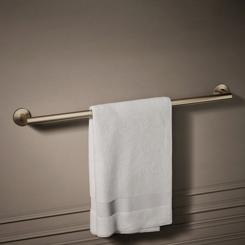Porte-serviettes Composants, L 30 po, Bronze brossé éclatant