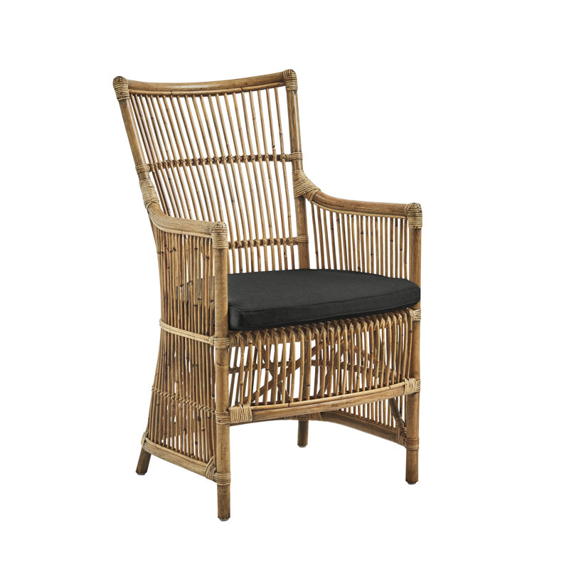 Davinci Rattan Armchair, Antique, Sailcloth Shade