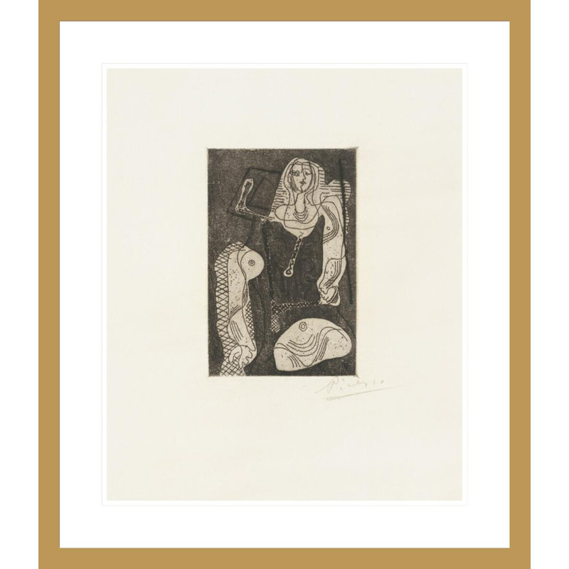 «Femme from Picasso Œuvres» par Pablo Picasso, impression giclée sur cadre, H 27,16 po x l 23,5 po