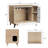 Hidden Cat Litter Box Enclosure, 24''H x 20''W x 32''L Litter Box Furniture With Storage, Flip-Up Door & Side Entry, Pull-Out Tray, for Hallway, Bedroom