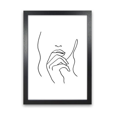 Lips Hand Hair - Print on Canvas
