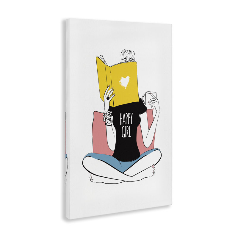 «Happy Reader Girl» par Martina Pavlova, H 24 po x l 16 po