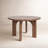 Everly Round Mango Wood Dining Table with Arched Base, Walnut
