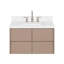   Ensemble de meuble-lavabo mural rectangulaire rectangulaire 36 po avec comptoir en quartz blanc pur 1,5 po Ensuko-1280237275-1280237274