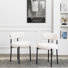 Sherpa Upholstered Metal Dining Chairs