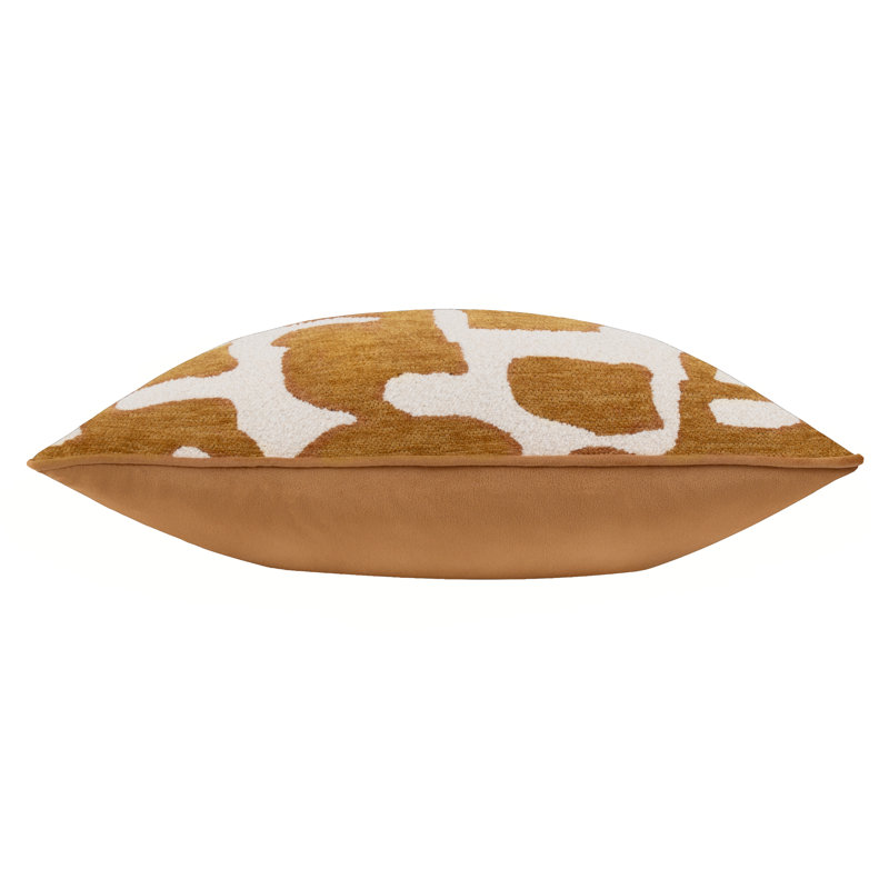 Caval Abstract Square Throw Cushion, Orange/White