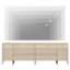 Commode 8 tiroirs 94,5 po en bois avec design Reeded, rangement minimaliste pour la commode-233093066
