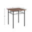 Ensembles de table de salle à manger 3 pièces durables en métal et en bois, brun antique rustique pour la cuisine