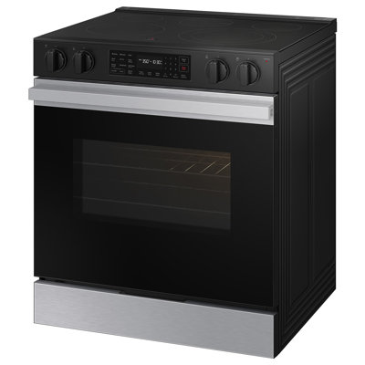 Samsung Bespoke Smart Slide-In Electric Range 6.3 cu. ft. with Air Fry and Precision Knobs -  NSE6DG8300SRAA