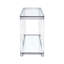 Table de canapé Naijah avec tablette inférieure chromée et transparente