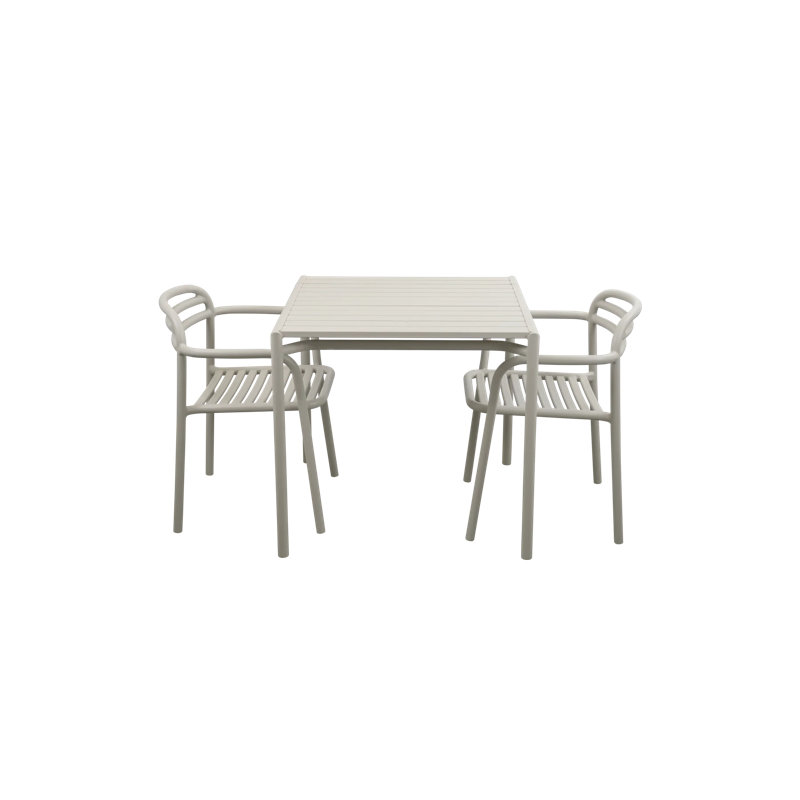 Bliss Dining Table Incl. 2 Armchairs, Sand, 2