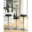 Chaise de salle à manger contemporaine réglable - rembourrée noire, base pour tabouret de chambre hydraulique Elegance