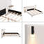 Lit tapissier Chic Boucle avec lumières et tablettes intégrées-289506741