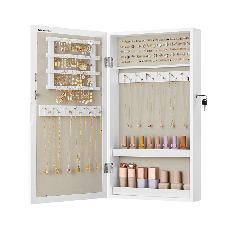 Seref Wall Jewelry Armoire, White