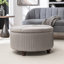 Repose-pieds rond avec rangement en velours Bula-943753771