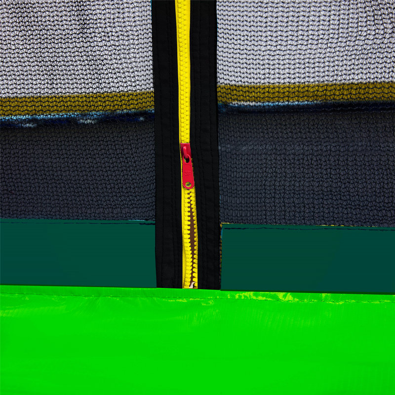 12' Round Black Trampoline with Safety Enclosure