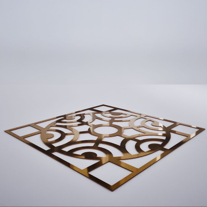 Grands panneaux muraux décoratifs en acrylique Walton, grand, l 23 3/8 po x H 23 3/8 po x T 1/8 po, miroir bronze, Bronze