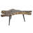 Upton Wood Handmade Live Edge Top Brown Coffee Table with Black Metal Tripod Legs