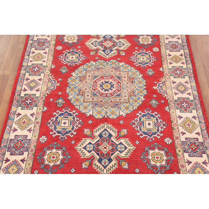 Tapis oriental géométrique Kazak 5 x 7