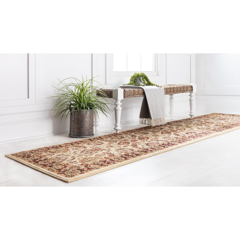 Tapis oriental crème Niles, Tapis de couloir 2 pi 7 po x 10 pi