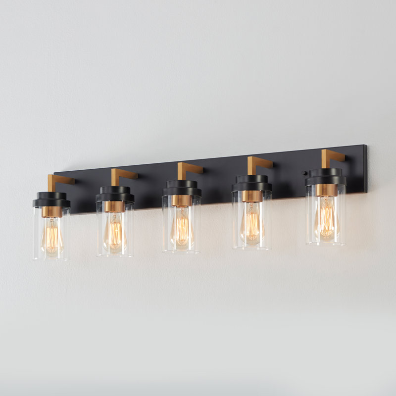 Mechthilde Dimmable Vanity Light, 5, Black/Gold