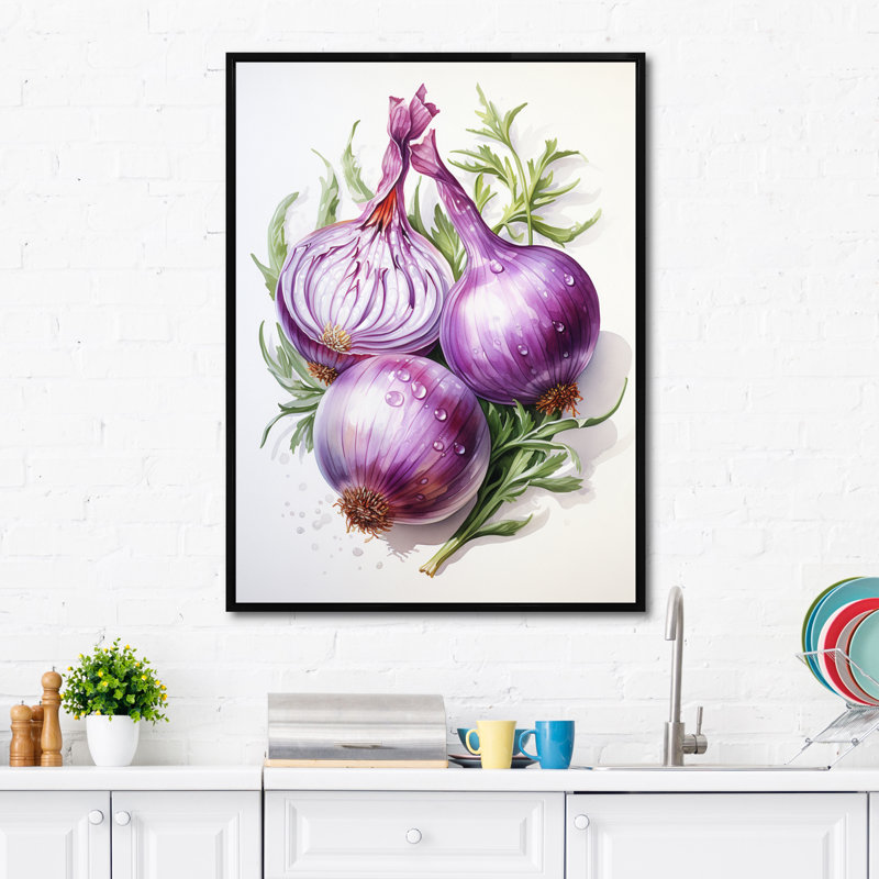 " Vegetable Marble Onion ", Black Floater Framed, 44" H x 34" W x 1.5" D