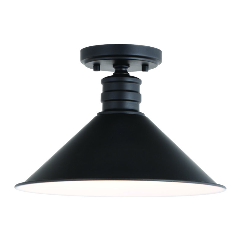 Plafonnier semi-encastré en métal industriel bronze MCM 12 po Jasmin