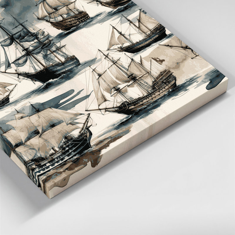 Art mural sur toile beige, H 16 po x l 20 po