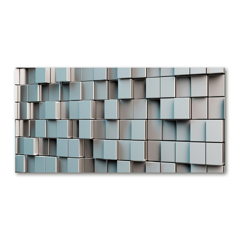 Wall Of Cubes - Wrapped Canvas Print