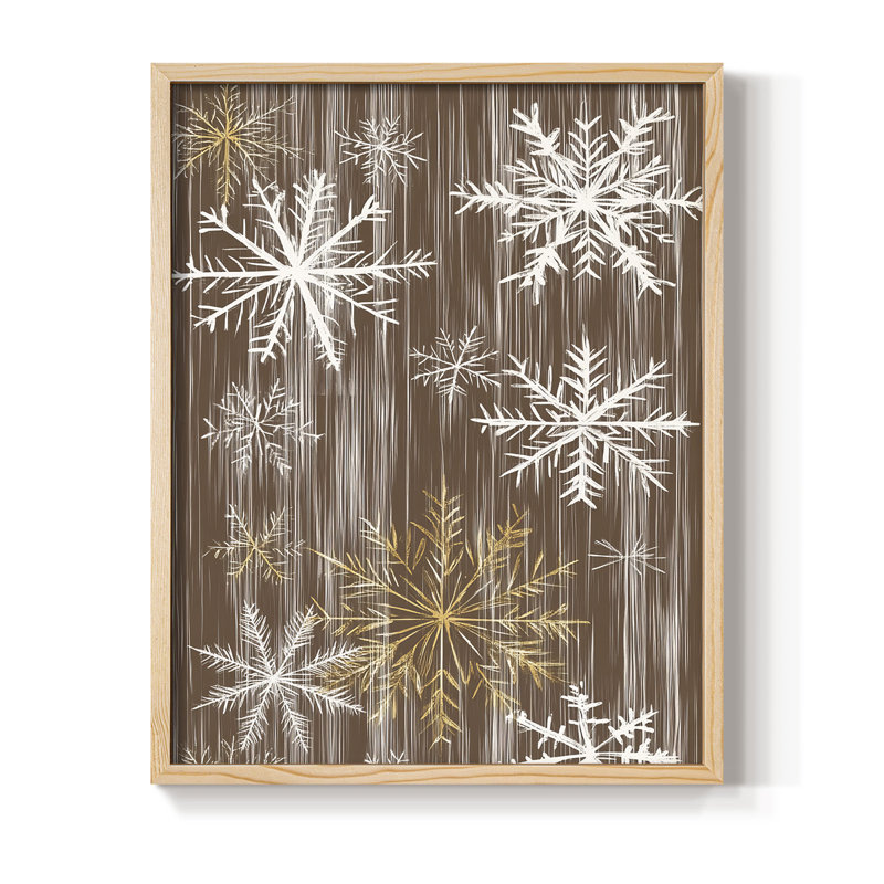 «Christmas Holiday Art XXII», reproduction encadrée - bois massif