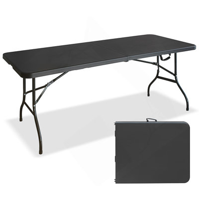 6ft Multi-functional Outdoor Folding Leisure Picnic Game Party Table, Portable and Space-Saving for Various Activities