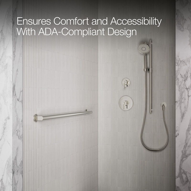 Components™ 18-In Grab Bar, 42" W, Polished Nickel