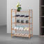 5-Tier 15 Pair Solid Bamboo Shoe Rack