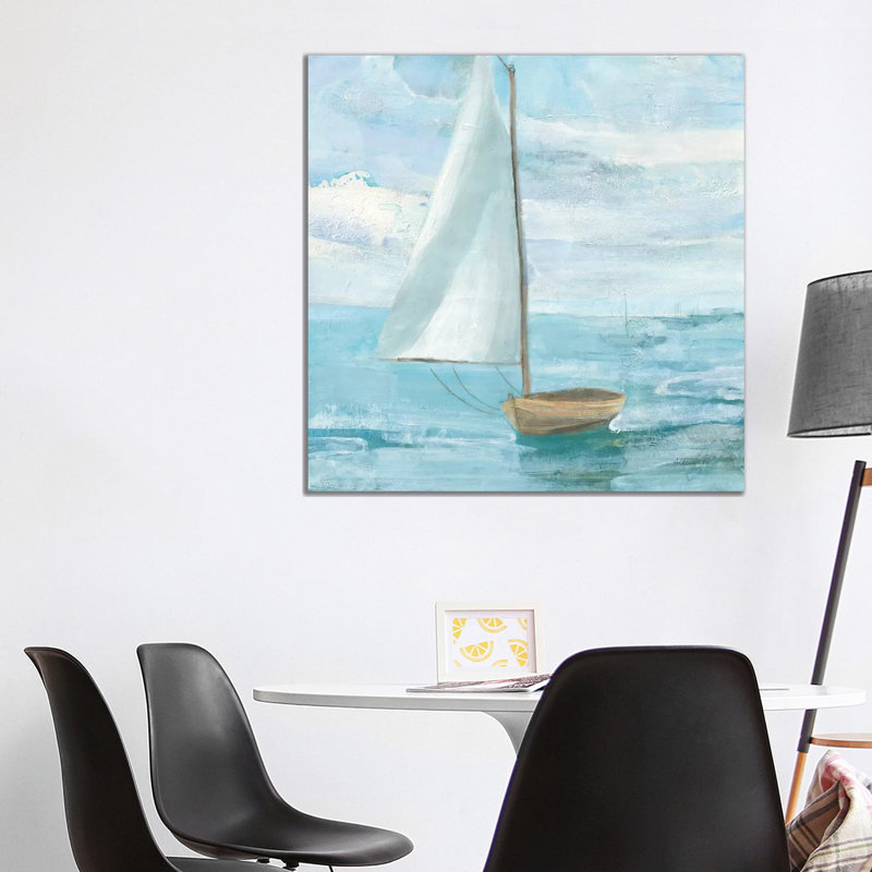 Silver Sail Bright by Albena Hristova - Wrapped Canvas Print, 93.98 cm H x 93.98 cm W x 1.91 cm D