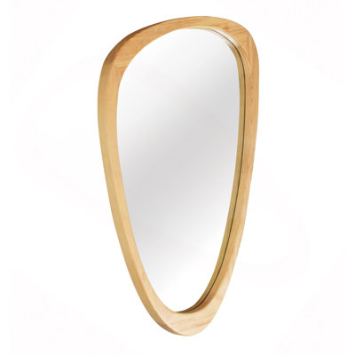 24"x36" Irregular Solid Wood Frame Decorative Mirror,For Bedroom, Bathroom, Living Room, Entryway