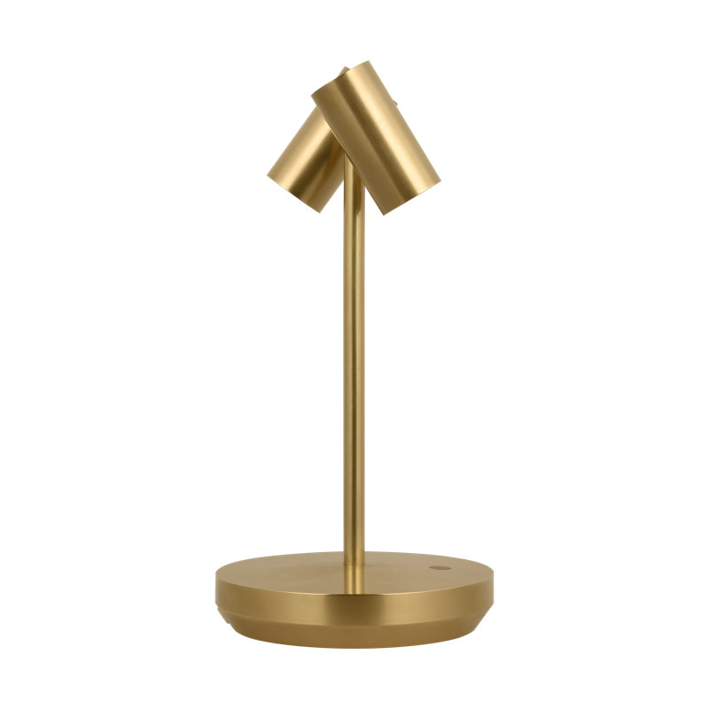 Doppia Short Accent Rechargeable Table Lamp, Gold