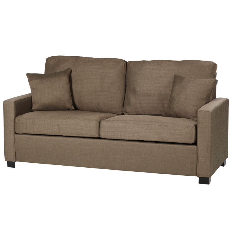 Amanda 72.44'' Upholstered Sofa, Pebble Stone