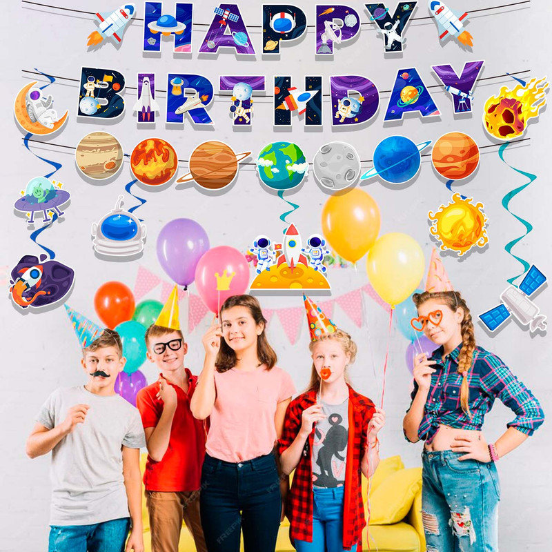 Outer Space Birthday Party Decorations Set