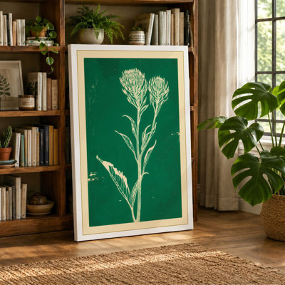 Cream Carnation Study Botanical - Wrapped Canvas