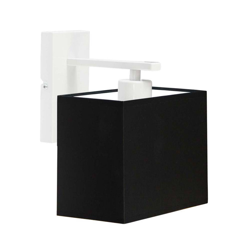 Atnhony Steel Armed Sconce, Black, White