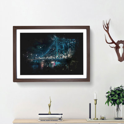 Story Bridge in Brisbane Australia - Picture Frame Graphic Art Print