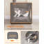 Habitation pour chat 52,8 pouces avec auto-toiletteuse-1935129227