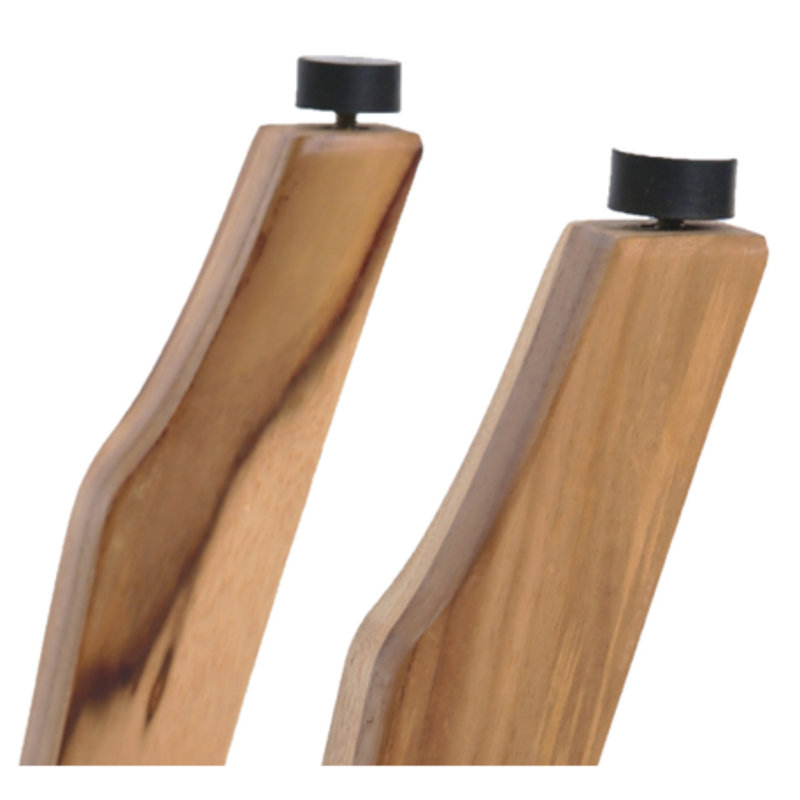Banc de douche en bois massif Damietta, H 18 po x l 12 po x P 24 po, Brun naturel