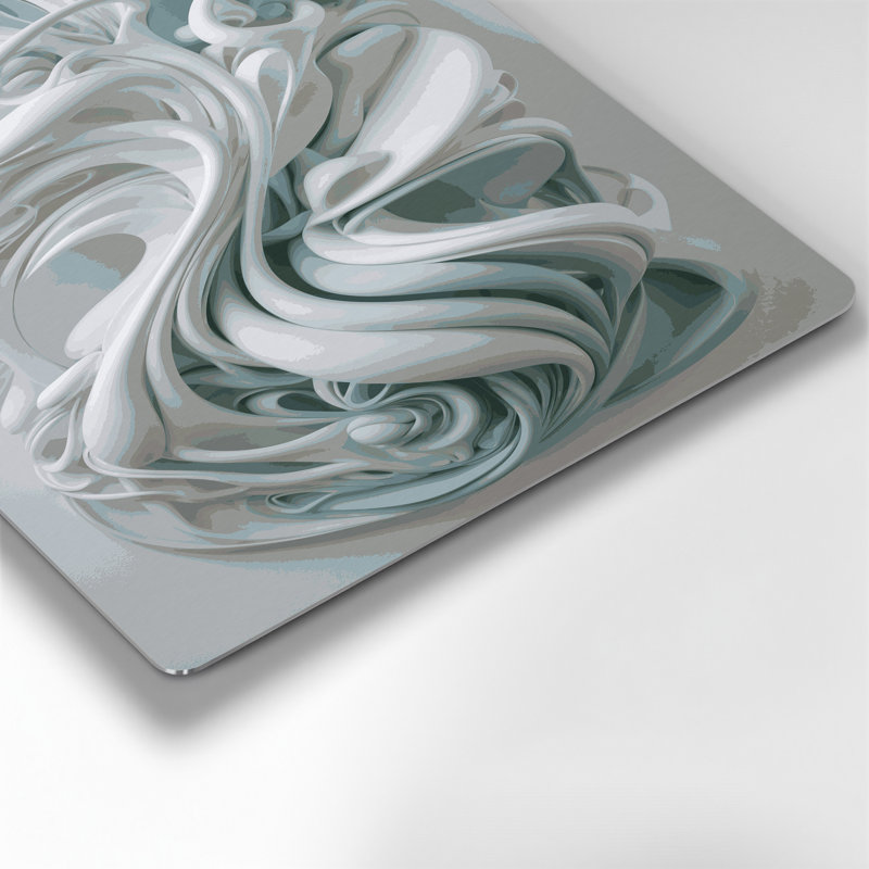 Art mural gris Biomorphic Abstraction 33, H 11 po x l 14 po