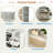 Bohemia Style Shoe Cabinet With 3 Rattan Flip Drawers, 3 Square Shelves And 1 Storage Drawer And Key Hooks-1441309623