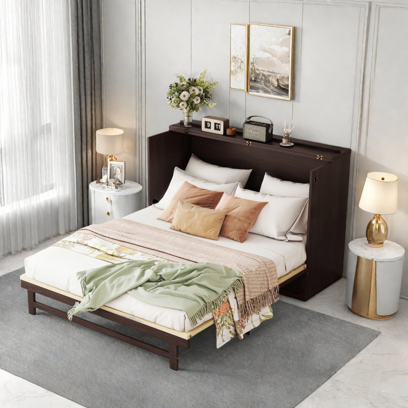Queen Size Murphy Bed, Espresso