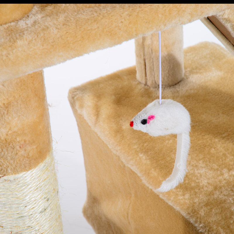 Northborough Cat Tree, Cream, 170cm H x 50cm W x 50cm D
