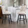 Ensemble de 2 tabourets de bar pivotants Ismaael