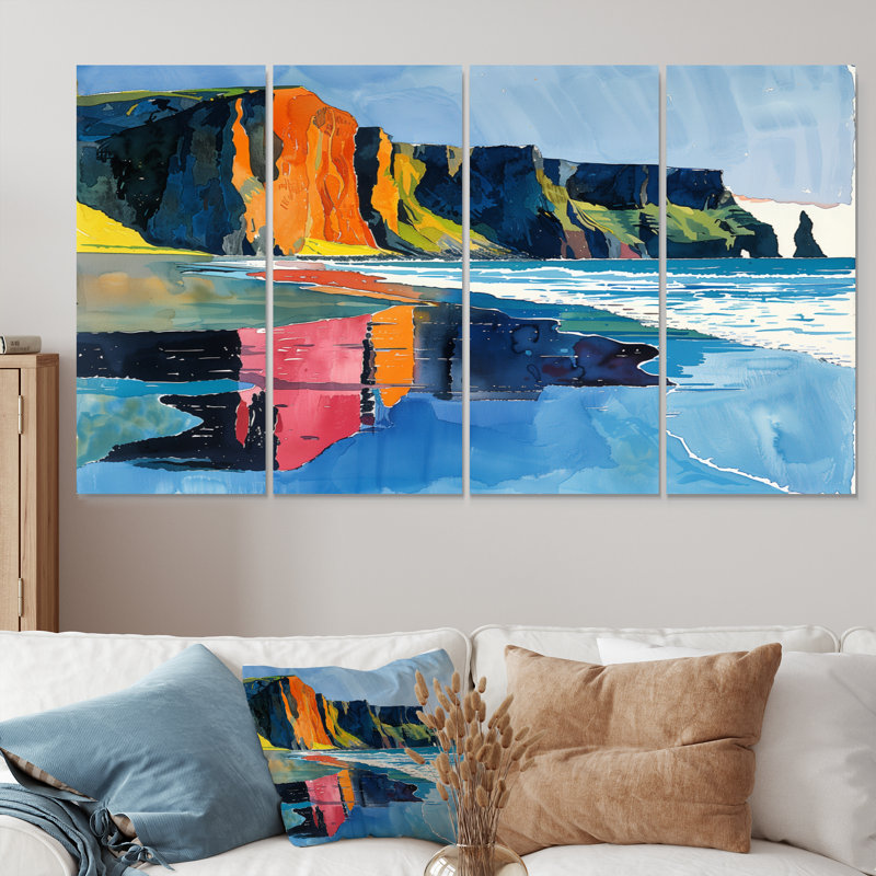 Satterfield - ensemble de reproductions d'art mural plage, H 28 po x l 48 po